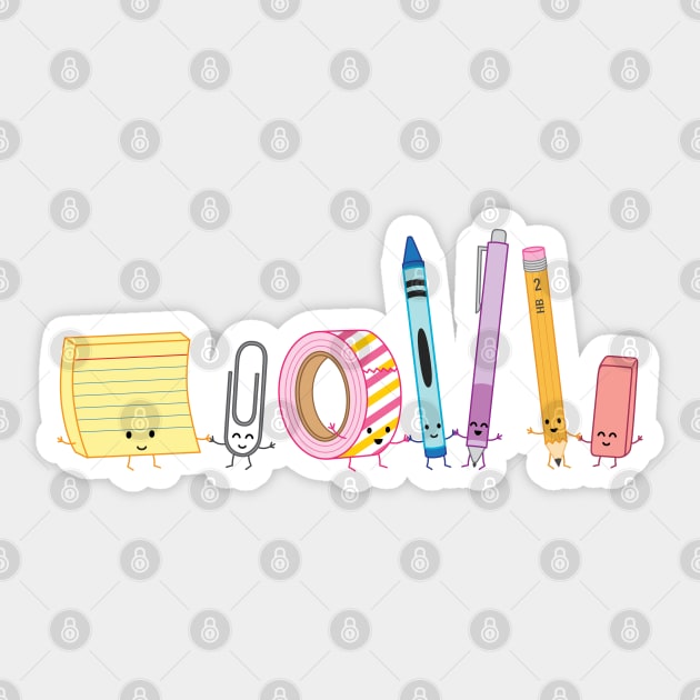 Stationery Party | by queenie's cards Sticker by queenie's cards